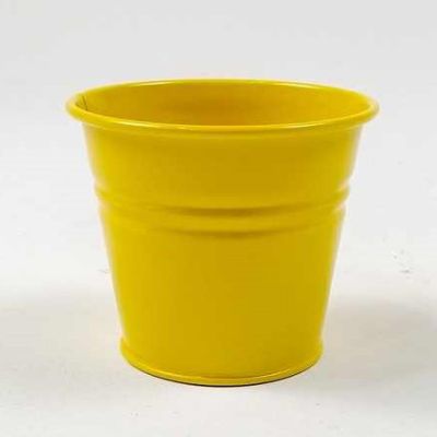 Brand Sarı Metal Saksı 10 cm - 1