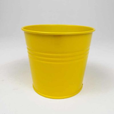Kayle Sarı Metal Saksı 16 cm - 1